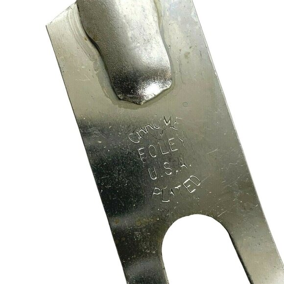 Vintage Foley Meat Carving Fork Chrome Plated Steel Nylon Black Handle USA - Picture 2 of 4